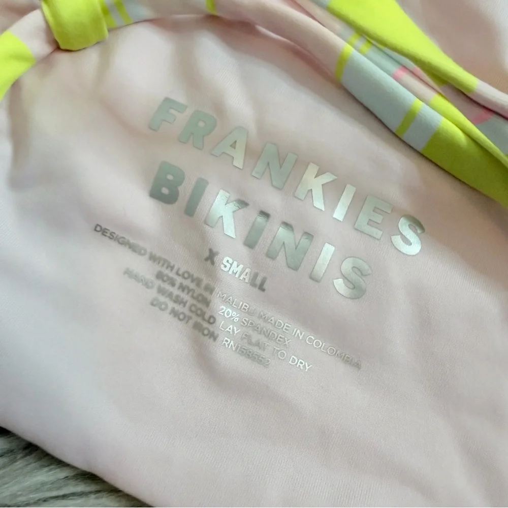 Frankie’s Bikinis Kailyn Summer Stripe Bikini Top, XS